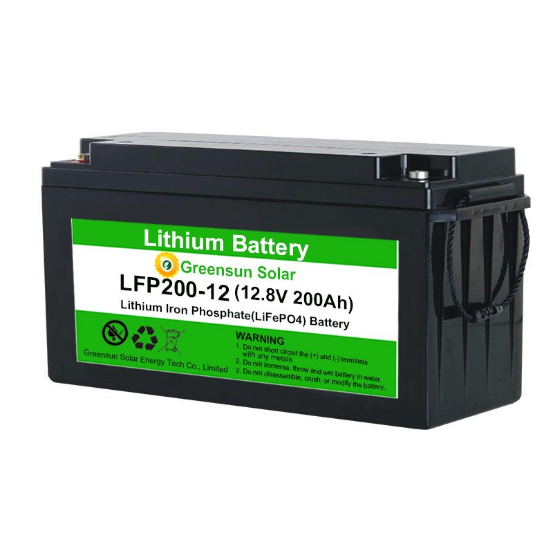 Şarj Edilebilir Lityum Demir Pil Paketi 12v 200ah LiFePO4 Derin Döngü
