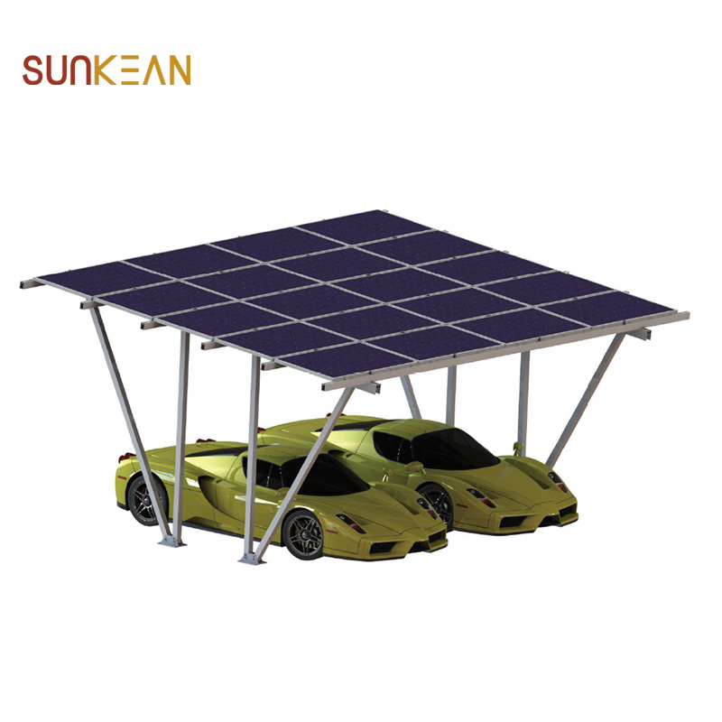 Solar Otopark Kulübesi için Solar Panel Montaj Braketleri Solar Carport Kurulumu
