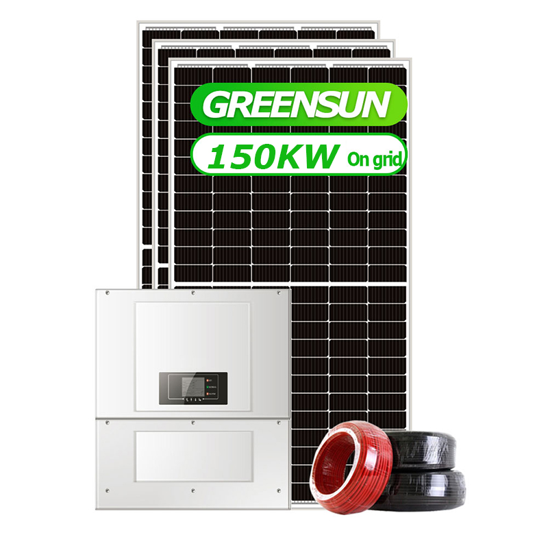 Ticari Uygulama için 150 KW Solar Kit Güneş Enerjisi Santrali 150 KW Şebekeye Bağlı Güneş Enerjisi Sistemi
