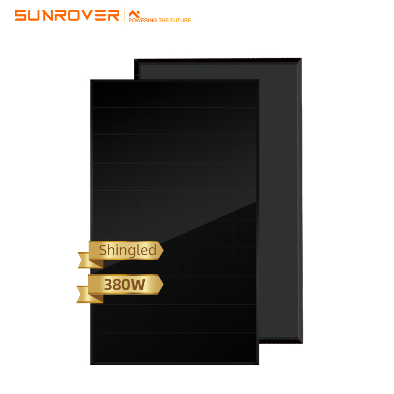 Teir 1 Besleme PV Modülü Tam Siyah 375w 380w 410W 415w Shingle Güneş Panelleri
