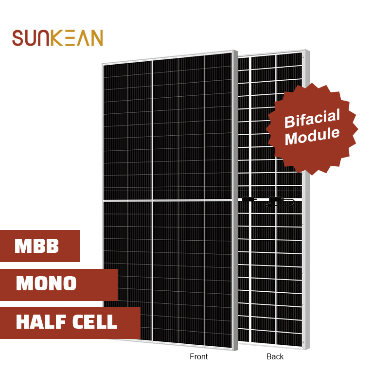 210mm Hücre Boyutu 555W 110Cells Mono Bifacial güneş paneli
