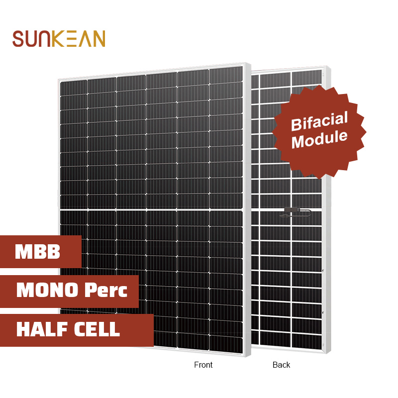 390~410W Bifacial Mono Yüksek Verimli yarım kesim 182mm Hücre Boyutu Güneş Panelleri