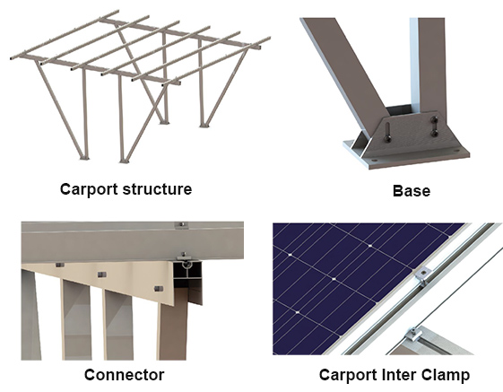 Su geçirmez güneş Carport Yapıları