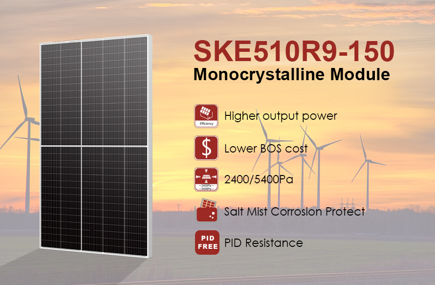 210 Serisi 510W MBB yarım hücreli PV modülü