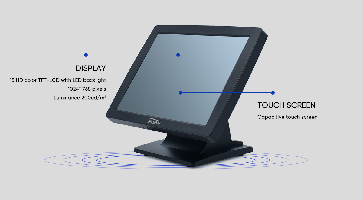 15" ucuz dokunmatik ekranlı monitör