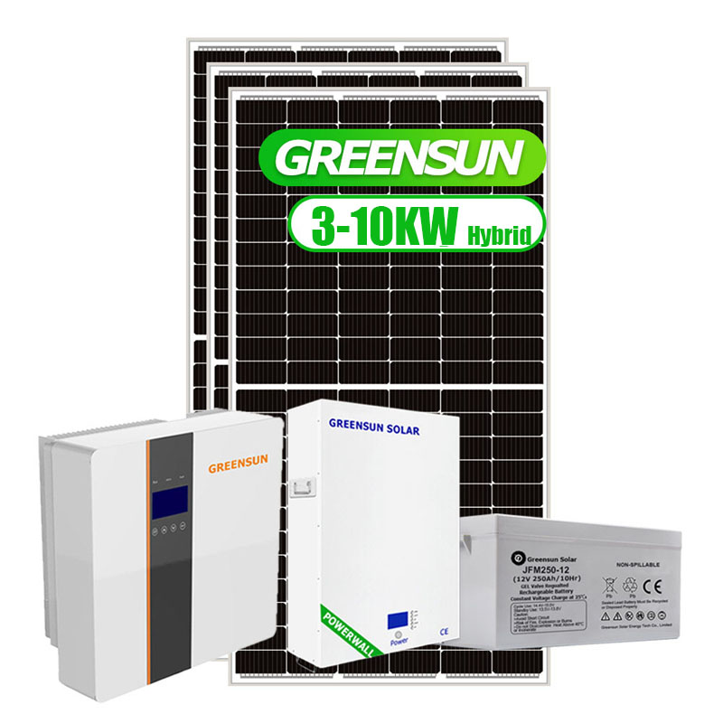 5kw 6kw Lityum pil ile ev için tek fazlı hibrit güneş paneli sistemi
