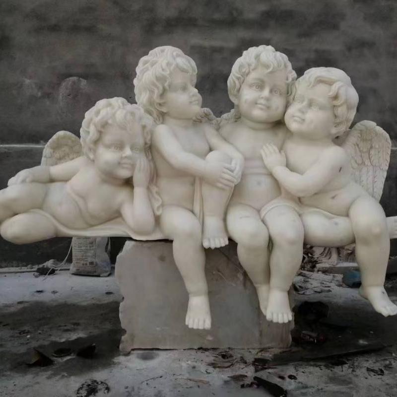 çocuk melek mermer heykel
