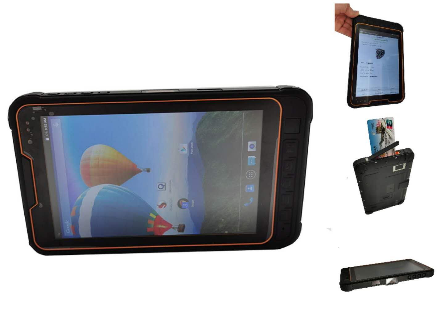 IP68 Sağlam Android Biyometrik Sayaç Okuma Çipi Akıllı kart Tablet PDA
