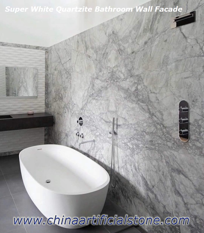 Süper Beyaz Kuvarsit Granit Mermer Dolomit Banyo Fayansları