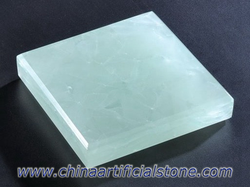 Buz Yeşili Jade Glass2 Geri Dönüşümlü Cam Taş Levhalar
