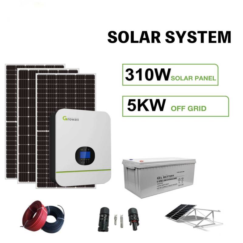 Konut 5KW Off Grid Güneş Enerjisi Sistemi
