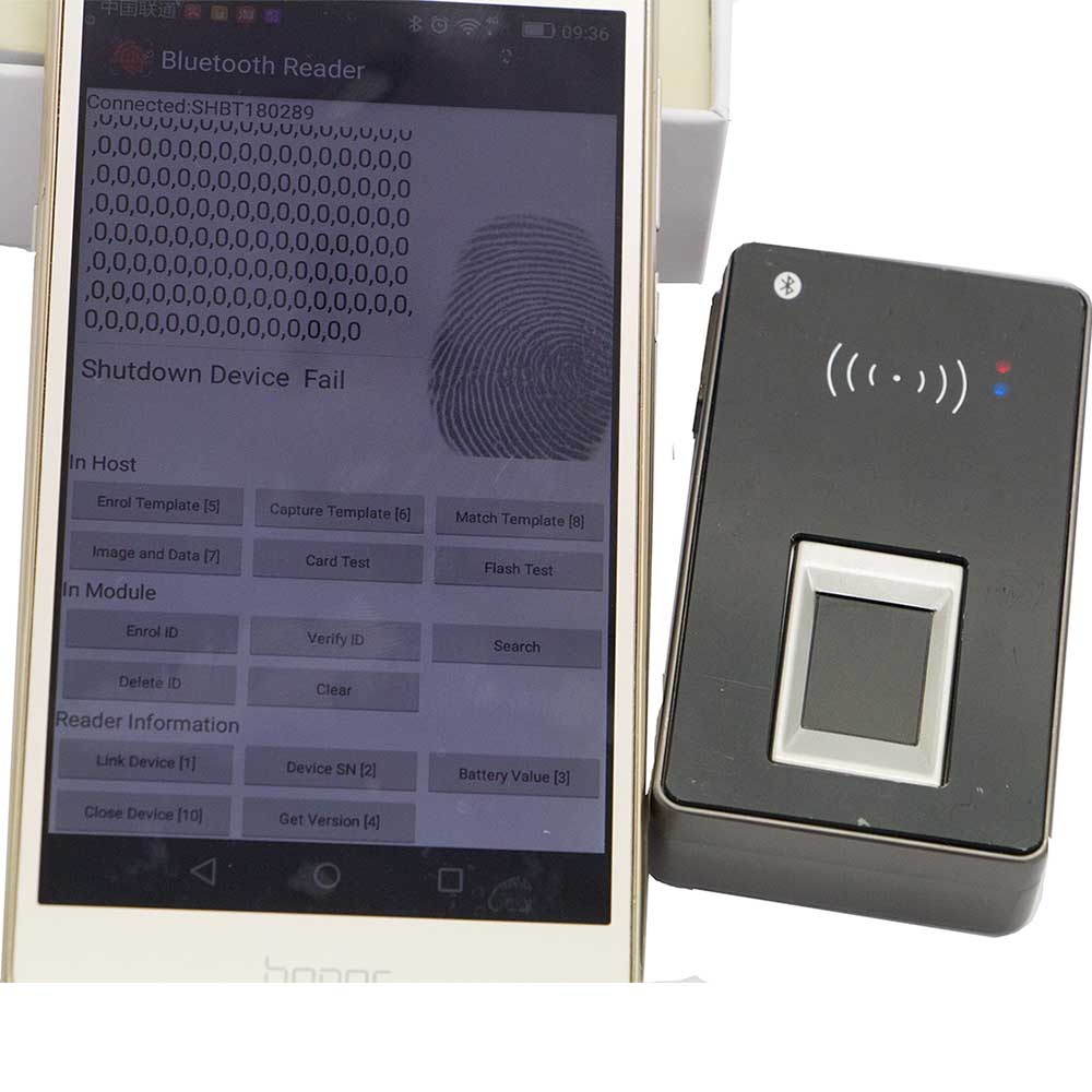Android Bluetooth NFC Biyometrik Sensör