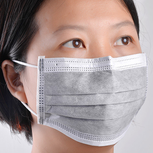 Tek Kullanımlık Nonwoven 4 Katmanlı Aktif Karbon Yüz Maskesi

