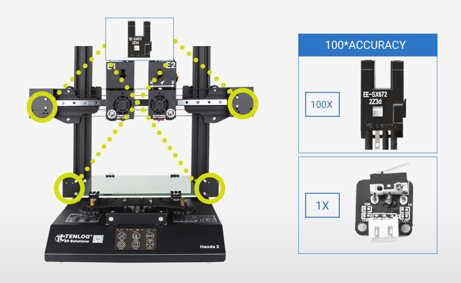TENLOG Eller 2 DMP 3D Yazıcı Fotoelektrik Sensör