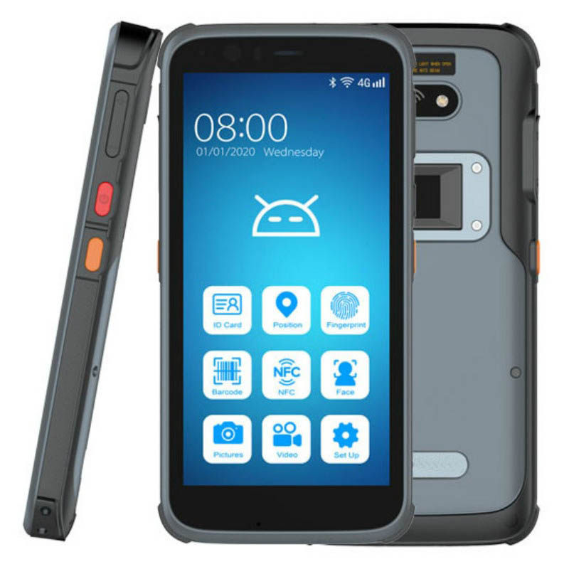 IP68 Cep Boyutu Devlet Veri Toplama 4G Android Biyometrik RFID PDA Terminali
