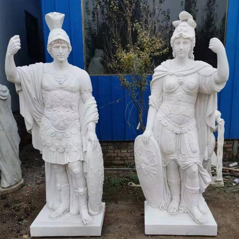 Açık Mermer heykeller Romalı savaşçılar
