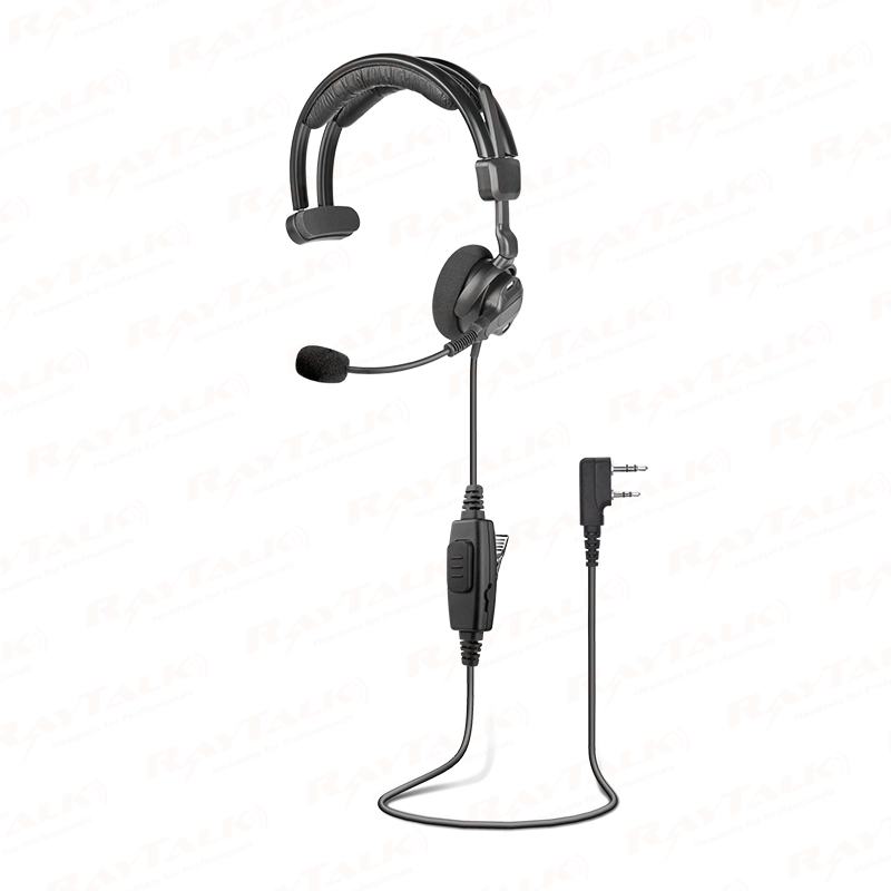 RHS-1519A Radyo Orta hizmet Gürültü önleyici Mic ve PTT'li Baş Üstü Tek Kulaklı Kulaklık
