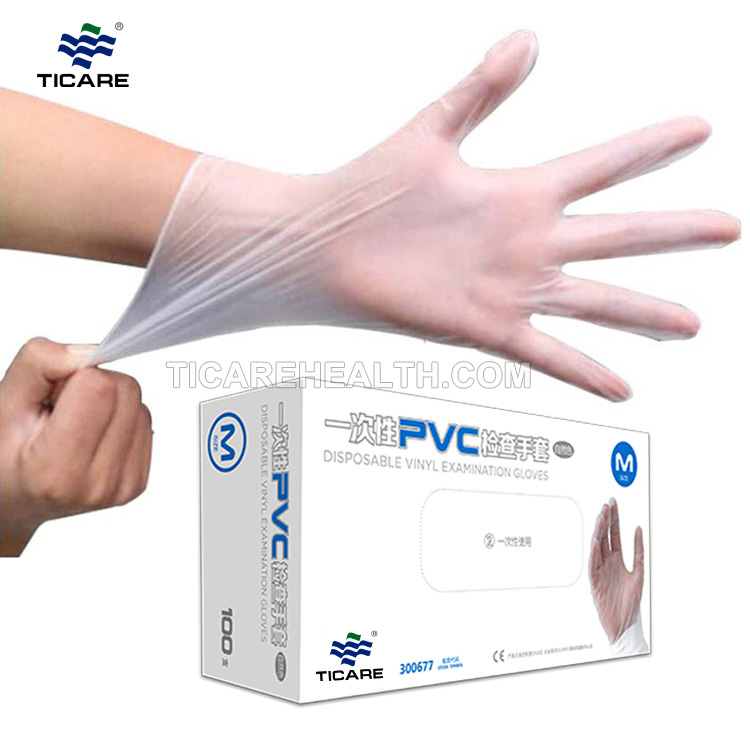 Tek Kullanımlık PVC Muayene Beyaz Güvenlikli Vinil Eldiven