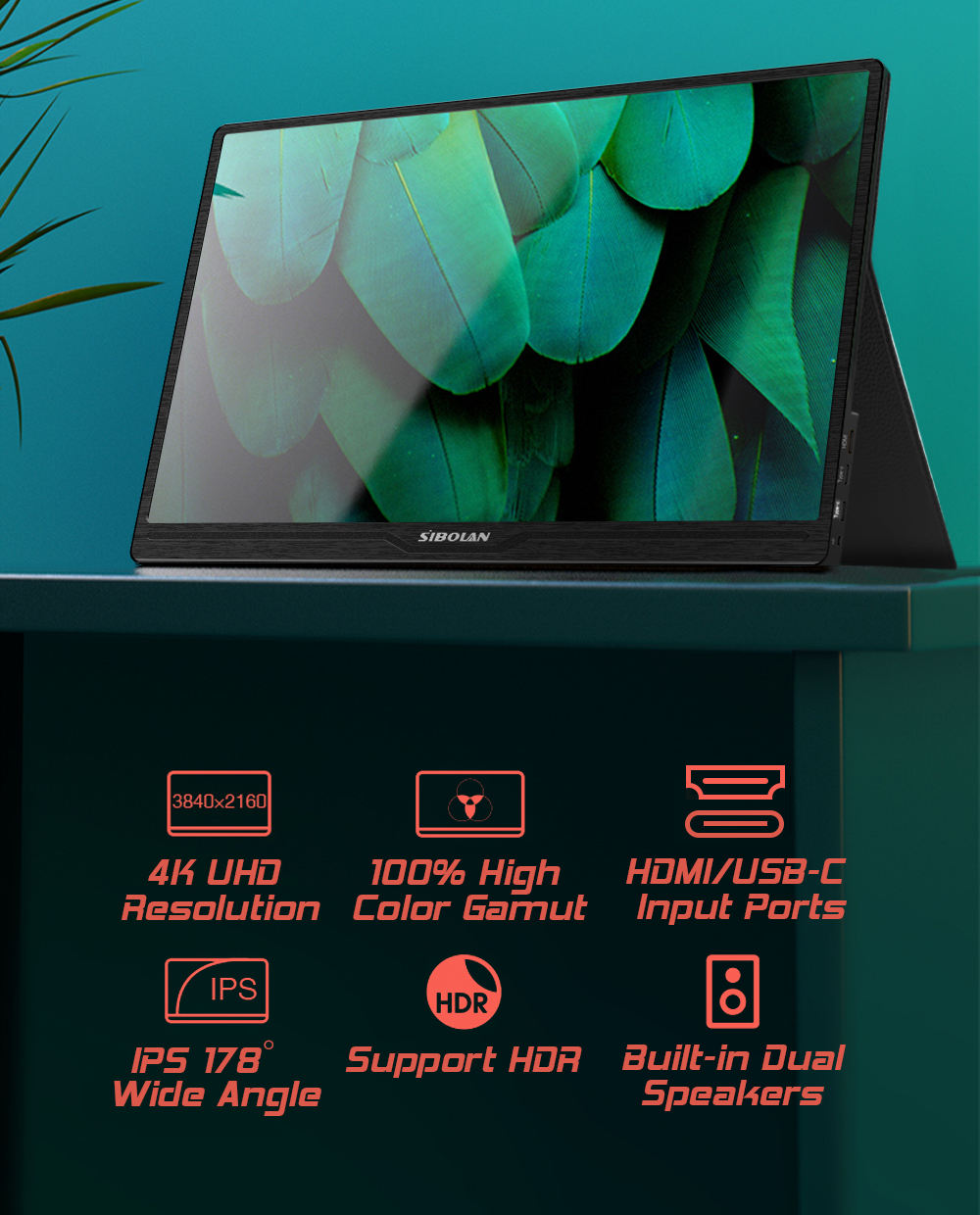 Sibolan 3840 X 2160 Taşınabilir Monitör üreticisi