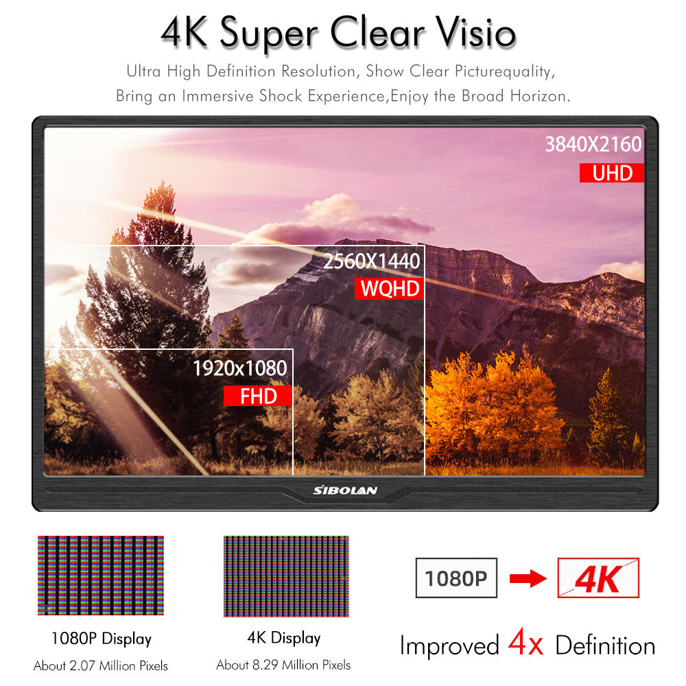 Sibolan 3840 X 2160 Taşınabilir Monitör üreticisi