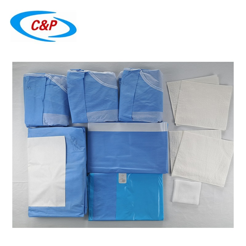 Steril Hastane Kullanımı Jinekoloji Obstetrik C-Bölüm Cerrahi Örtü Paketi
