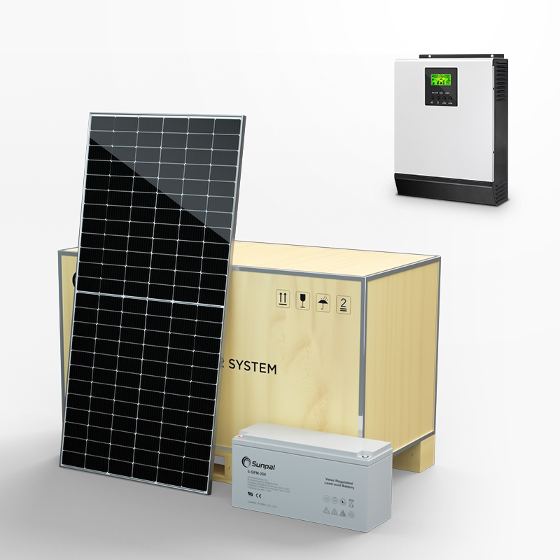 Pil Yedekleme ile Güneş Paneli 5KW Ev Kapalı Izgara Güneş Fotovoltaik Sistem Fiyatı
