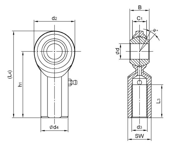 CF10 İnç Çubuk Ucu Rulmanları