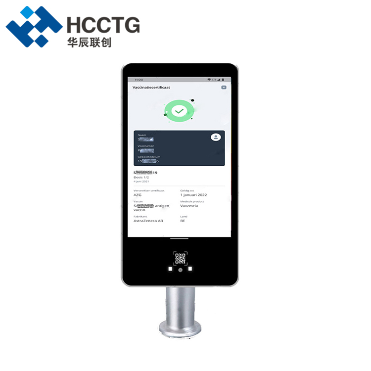 Bluetooth 8 İnç Sağlık Kodu Tarama Terminali Erişim Kontrolü HS-610
