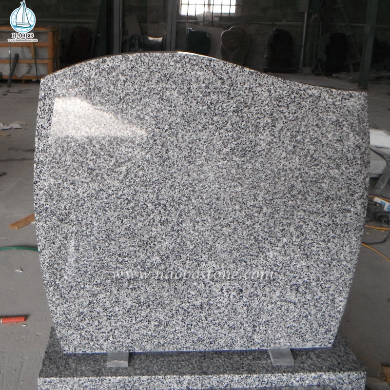 G655 Gri Granit Basit Tasarım Cilalı Cenaze Mezar Taşı
