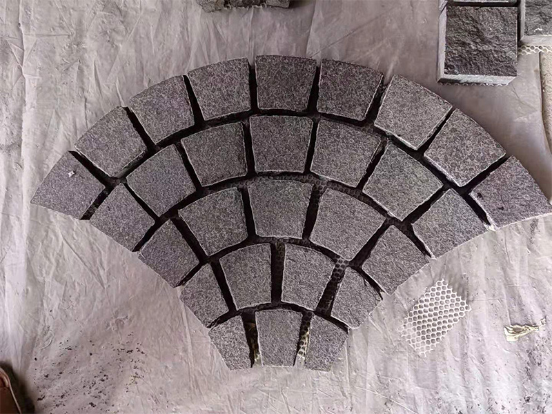 Granit Hasır Finişer Taş Açık Parke Granit Arnavut kaldırımı Küpleri
