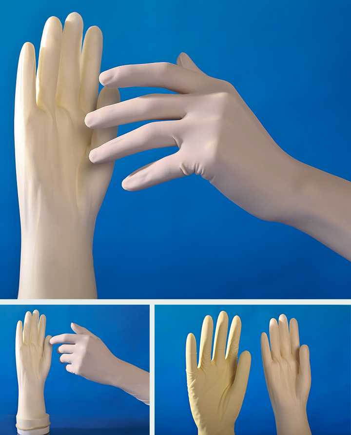 Tıbbi Jinekolojik dirsek uzunluğu ekstra uzun kollu lateks eldiven
