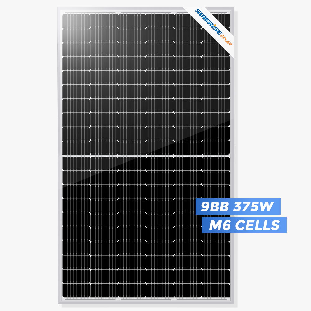 Yüksek Verimli Yarım Hücre Mono 375 Watt Güneş Paneli Fiyatı
