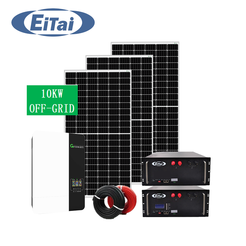 EITAI 9kw 10kw 14kw Kapalı Izgara Güneş PV Sistemi 3000w 5000w Tek Üç Fazlı 230v 380v Güneş Paneli Ev İçin Set 15kw
