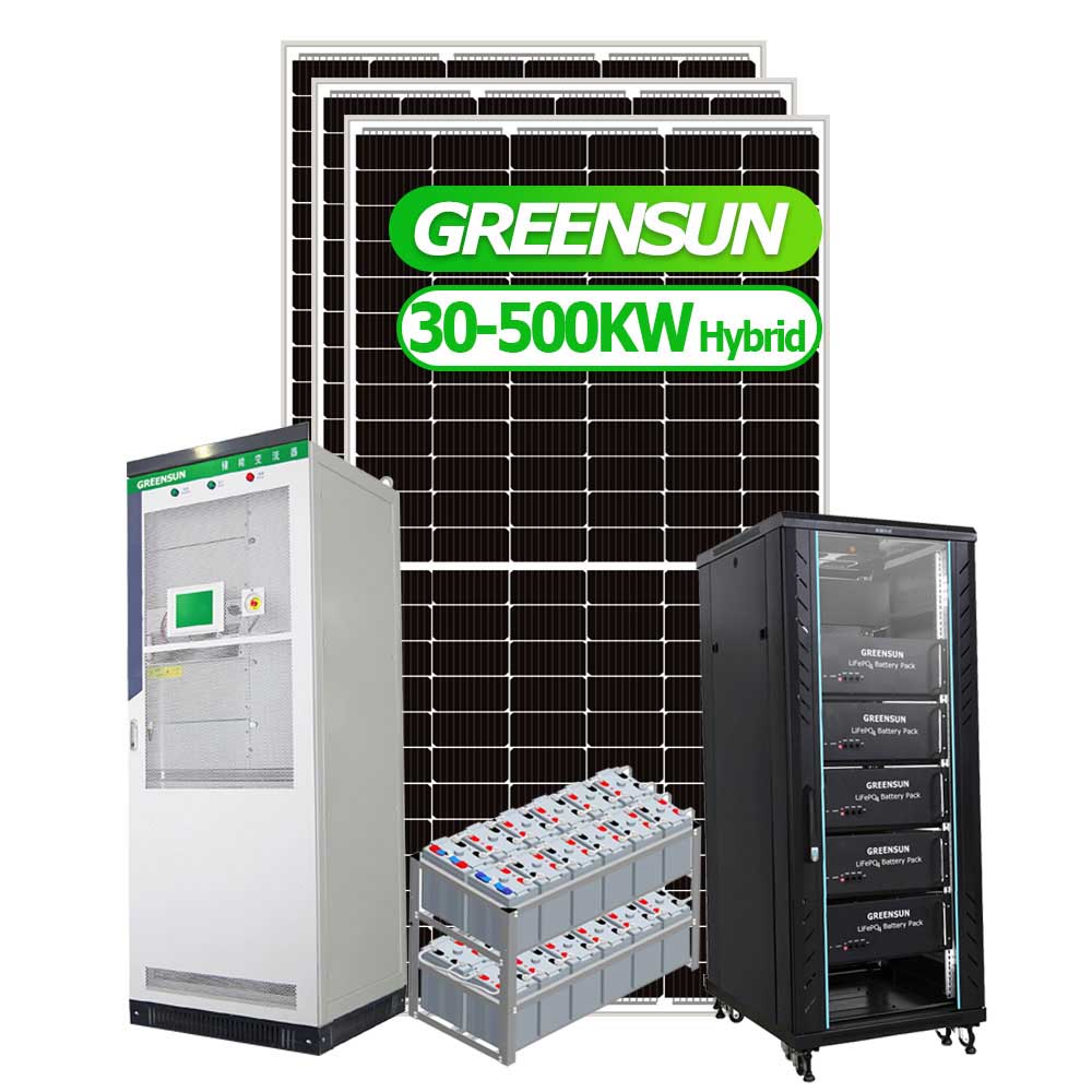 Microgrid Pil Depolama Güneş Enerjisi Sistemleri 100KW 150KW 200AK 300KW 500KW 600KW On Off Hibrit Güneş Enerjisi Çözümü

