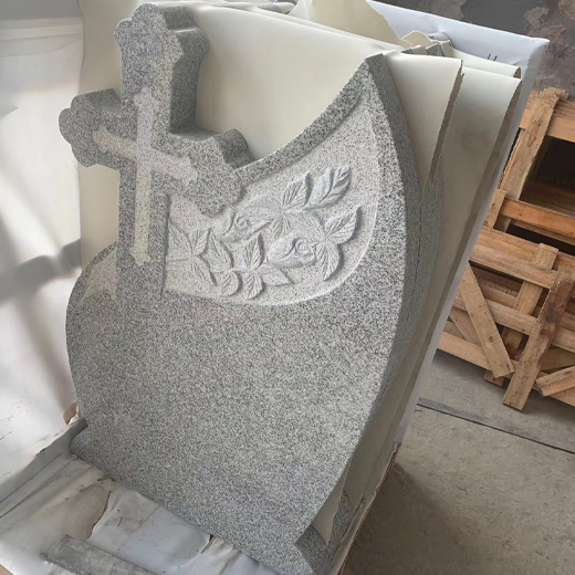 Mezar Dik Mezar Taşı Tasarımları için Küçük Mezar Taşı Beyaz Granit Mezar Taşı
