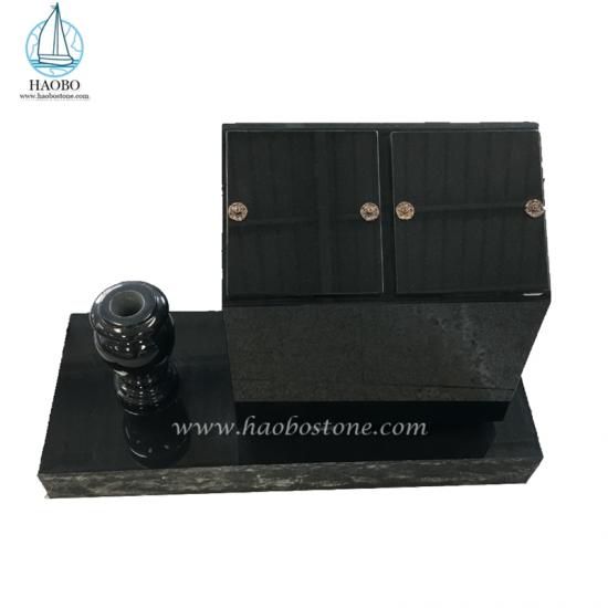 Fabrika Satışı Siyah Granit 2 Niş Özel Anıt Columbarium
