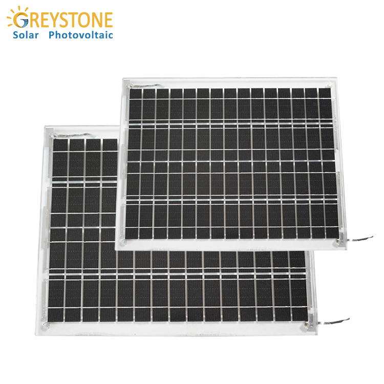 Güneş Işığı Odası için Greystone 10W Çift Cam Güneş Panelleri

