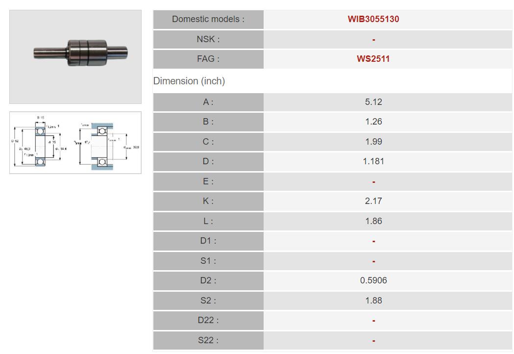 WS2511 Rulman