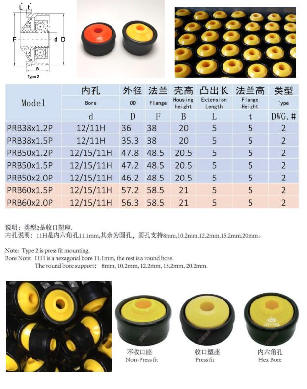 plastic bearing house